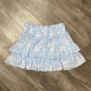 Tiered Blue Mini Skirt | Trixxi